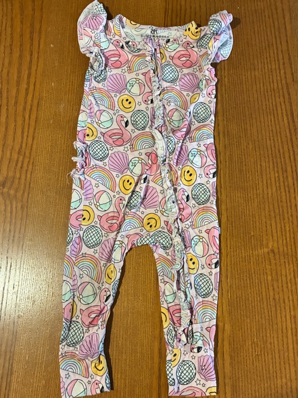 Bums and Roses Ruffle Romper